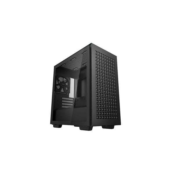 DeepCool CH370 Mini Tower Nero (DeepCool CH370, Black, Mini Tower Chassis w/ Tempered Glass Window, 1x 120mm Fan, 2x USB 3.0, mATX/mITX)