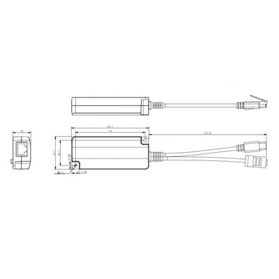 10/100 Mbps POE Splitter