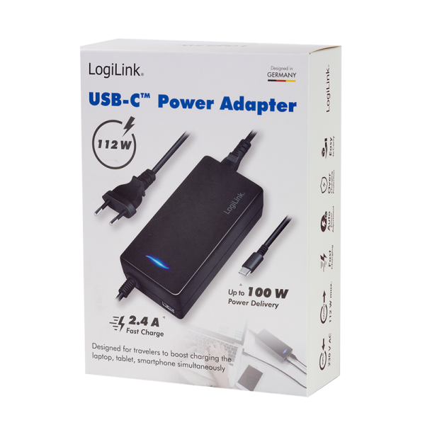 Alimentatore da Tavolo 1x USB-C PD e 1x USB-A 112W