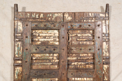 Biscottini Porta portone in legno massello e ferro da interno o da esterno vecchia e antica medievale scorrevole