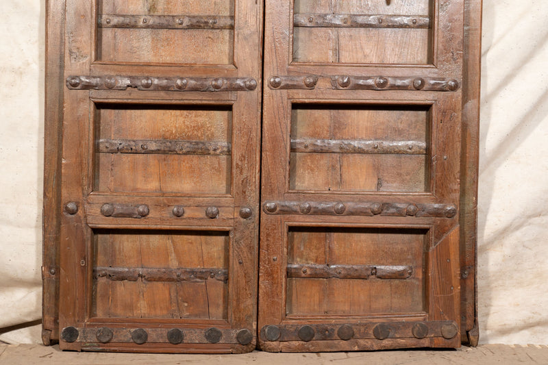 Biscottini Porta portone in legno massello e ferro da interno o da esterno vecchia e antica medievale scorrevole