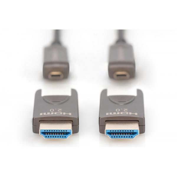 Digitus Cavo in fibra ottica ibrido 4K - HDMI AOC con 10m connettore rimovibile (DIGITUS Glasfaserkabel HDMI AOC 10m H)
