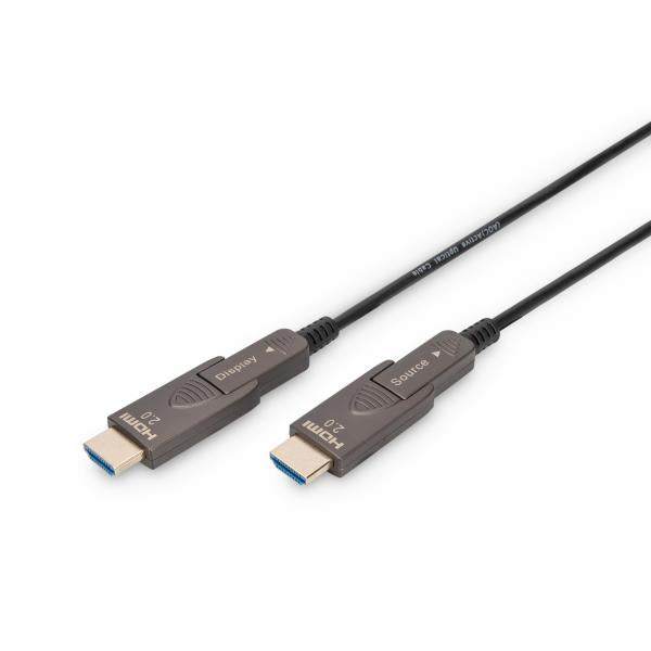 Digitus Cavo in fibra ottica ibrido 4K - HDMI AOC con 10m connettore rimovibile (DIGITUS Glasfaserkabel HDMI AOC 10m H)