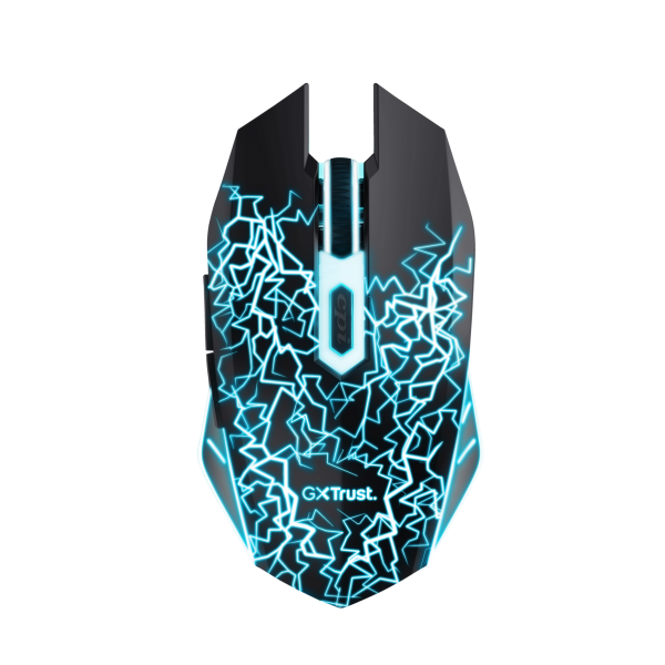 Mouse Ottico Trust 24750 - Optical Wireless senza fili - 6 pulsanti - Luci Led - Nero