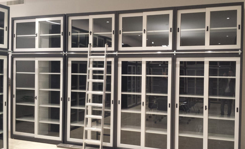 Armadio per Archiviazione ad Ante Scorrevoli IN VETRO cm. 120x37,5x200H