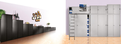 Armadio per Archiviazione ad Ante Scorrevoli IN VETRO cm. 180x60x200H