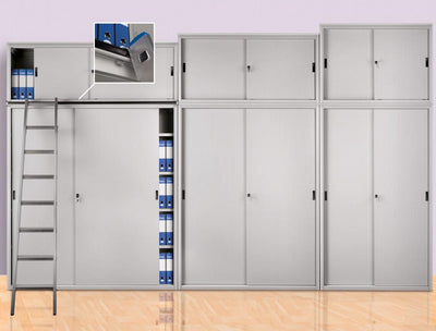 Armadio sopralzo con struttura in metallo verniciato cm. 120x45x65H