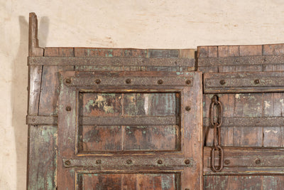 Biscottini Porta portone in legno massello e ferro da interno o da esterno vecchia e antica medievale scorrevole