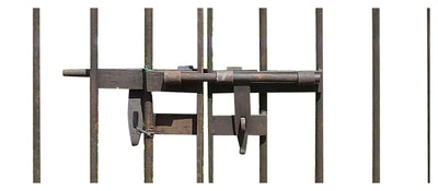 Biscottini Cancello in ferro pieno finitura anticata L335xPR10xH245 cm interamente