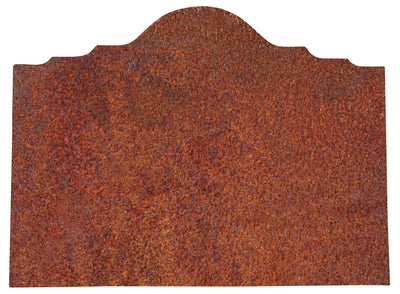 Biscottini Piastra da camino in fusione di ghisa L102xPR2,5xH75 cm ruggine al naturale