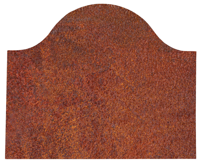 Biscottini Piastra da camino in fusione di ghisa ruggine al naturale realizzata decorata