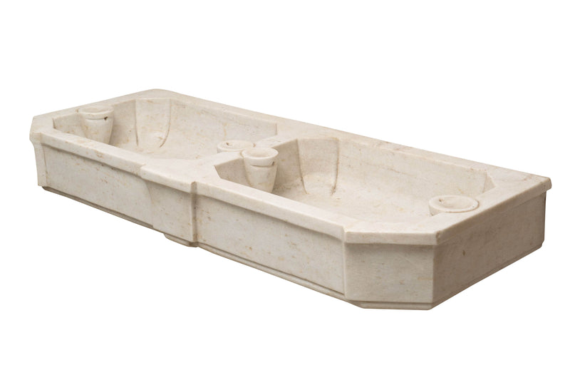 Biscottini Lavandino in marmo bianco Vasca realizzata completamente Offerta Speciale