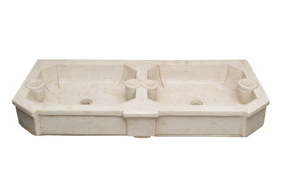 Biscottini Lavandino in marmo bianco Vasca realizzata completamente Offerta Speciale