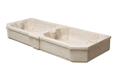 Biscottini Lavandino in marmo bianco Vasca realizzata completamente Offerta Speciale