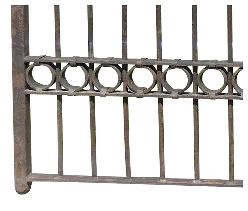 Biscottini Cancello in ferro pieno finitura anticata L335xPR10xH245 cm interamente