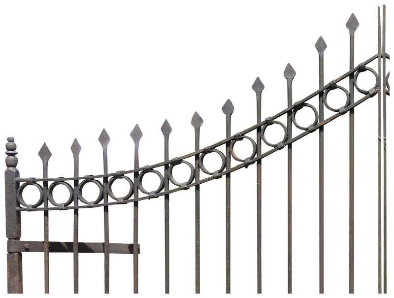 Biscottini Cancello in ferro pieno finitura anticata L335xPR10xH245 cm interamente