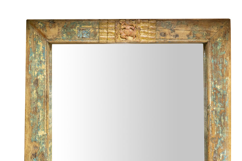 Biscottini Specchio da parete in legno massello di teak