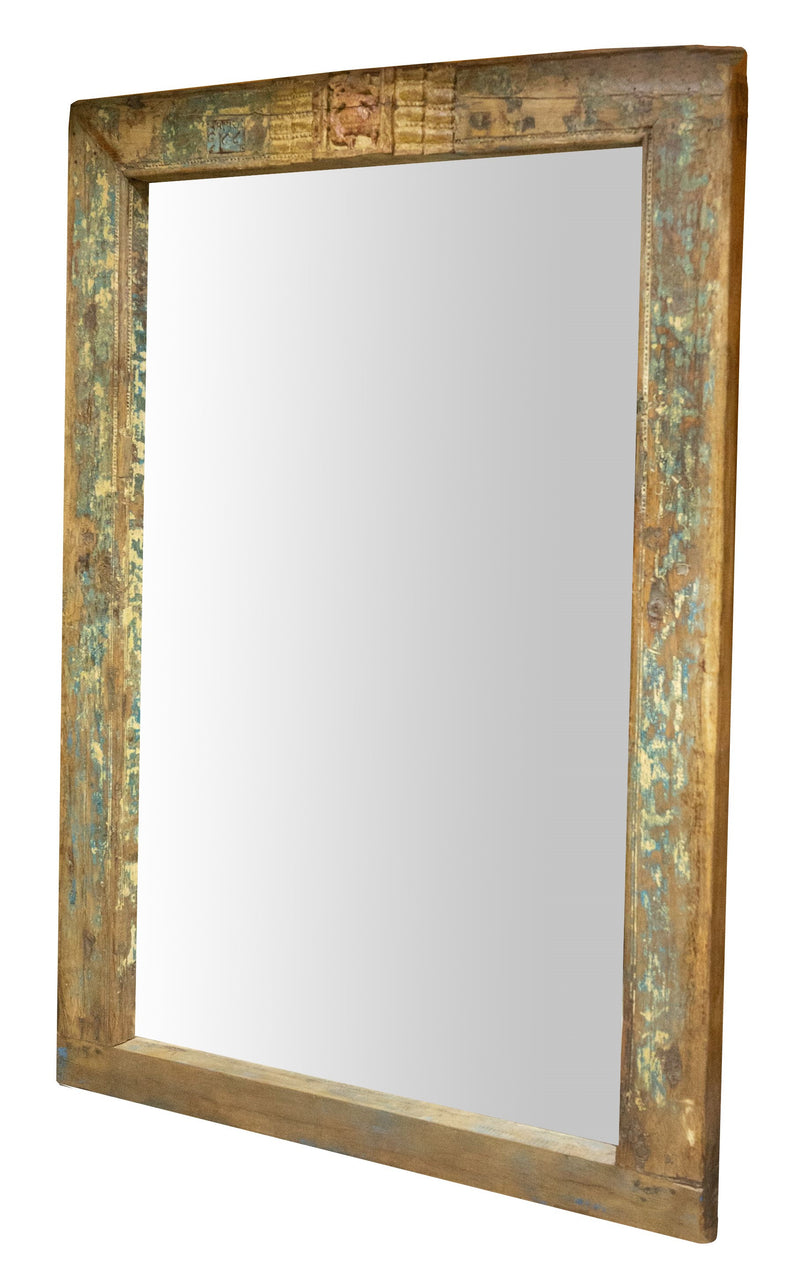 Biscottini Specchio da parete in legno massello di teak