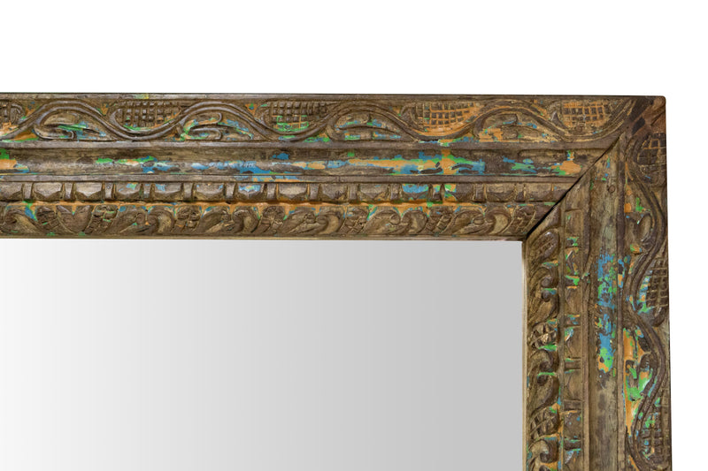 Biscottini Specchio da parete in legno massello di teak