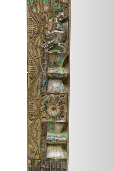 Biscottini Specchio da parete in legno massello di teak