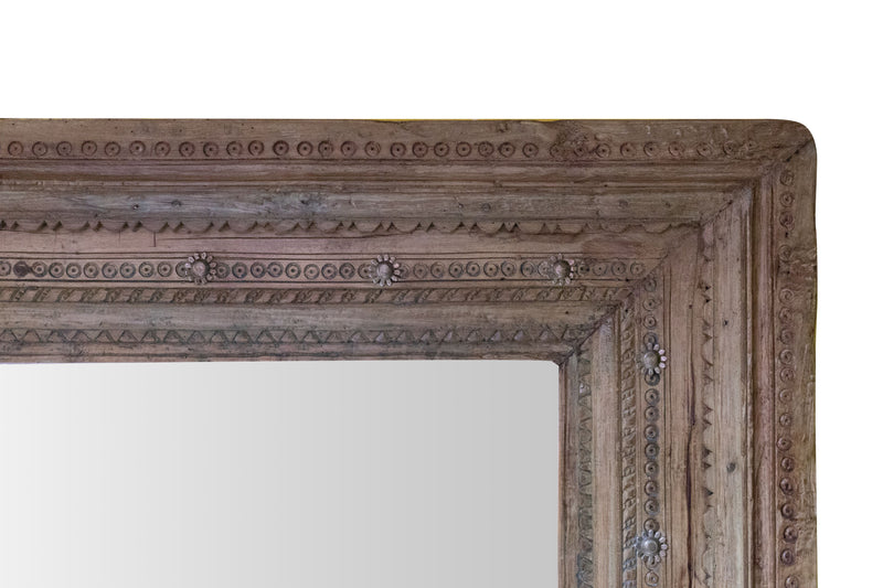 Biscottini Specchio da parete in legno massello di teak