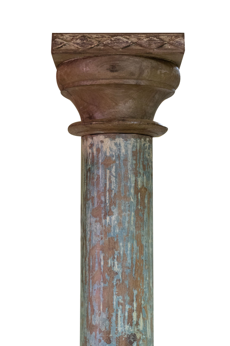 Biscottini Coppia di colonne in legno massello di teak