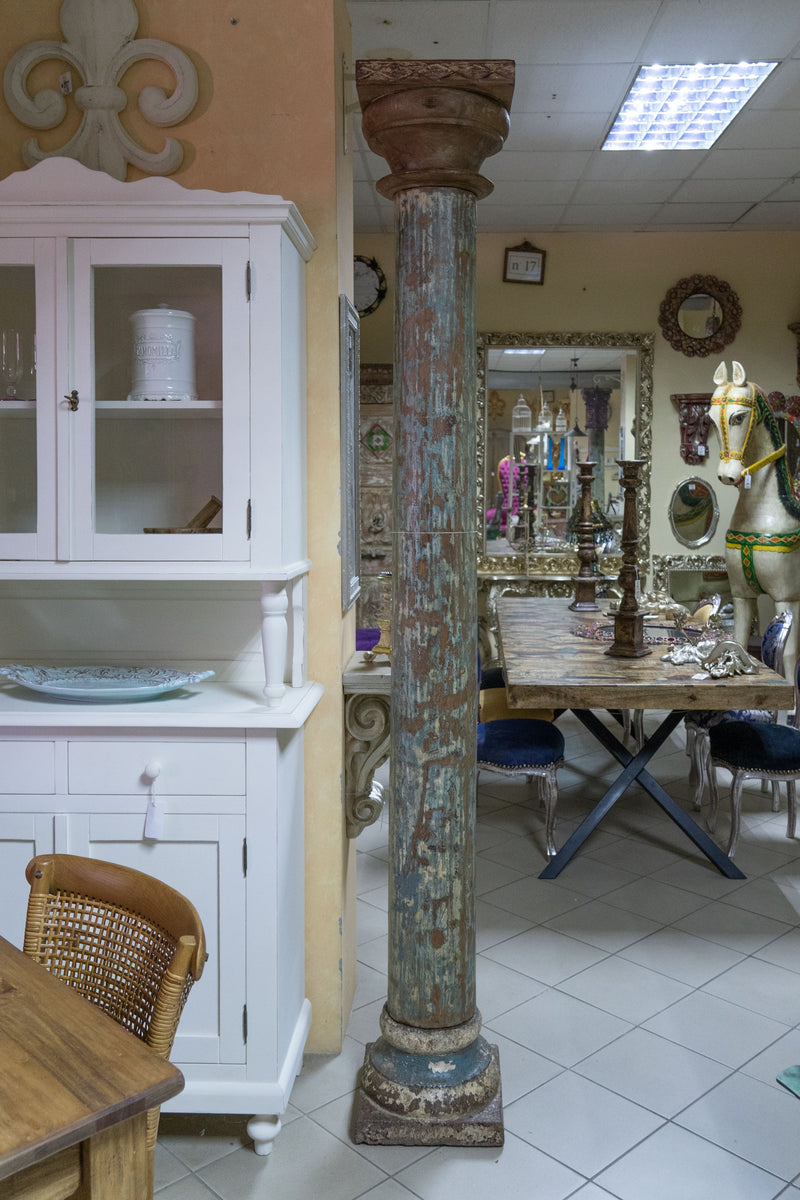 Biscottini Coppia di colonne in legno massello di teak