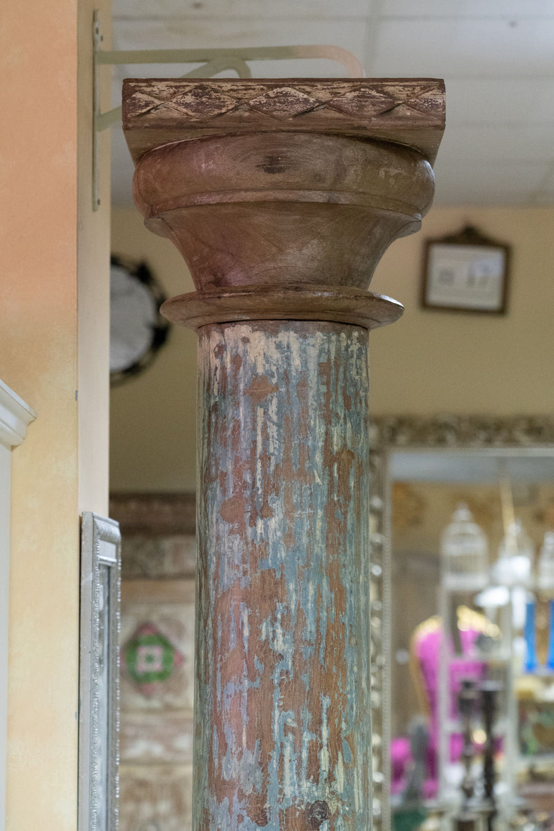 Biscottini Coppia di colonne in legno massello di teak