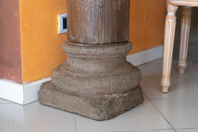 Biscottini Coppia di colonne in legno massello di teak