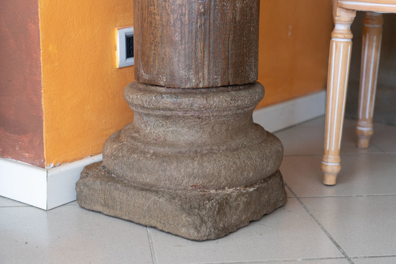 Biscottini Coppia di colonne in legno massello di teak
