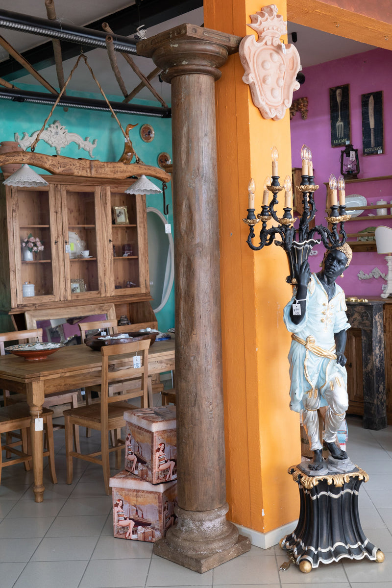 Biscottini Coppia di colonne in legno massello di teak