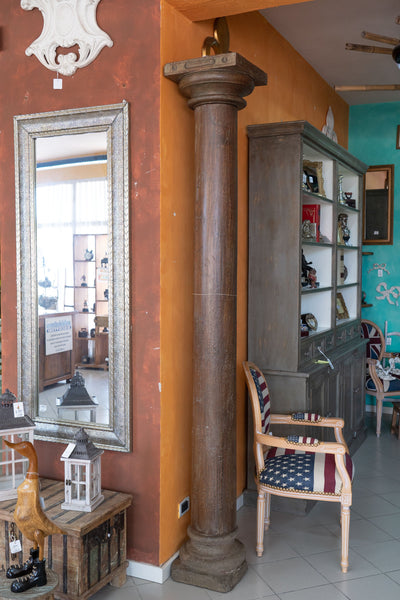 Biscottini Coppia di colonne in legno massello di teak