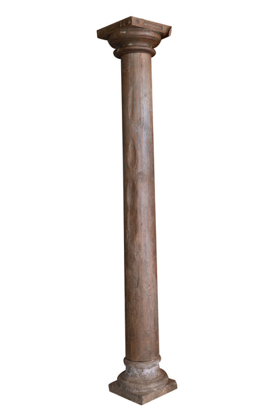 Biscottini Coppia di colonne in legno massello di teak