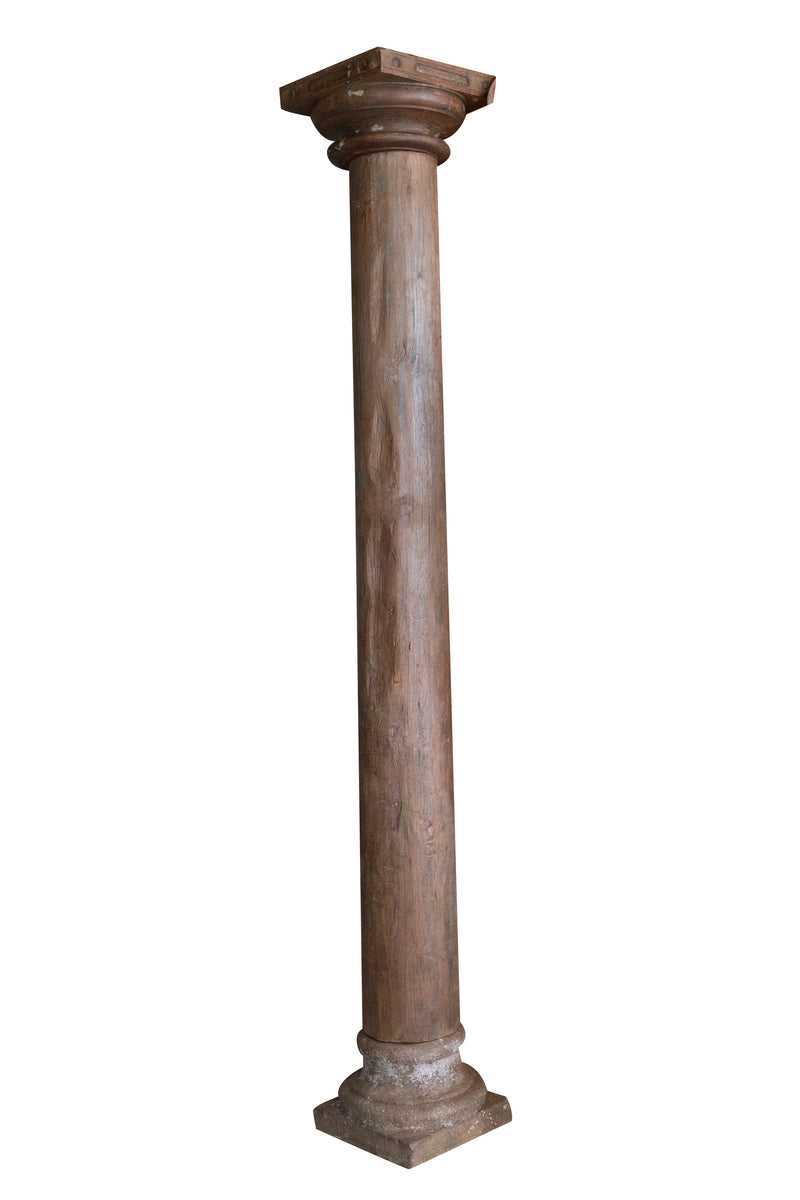 Biscottini Coppia di colonne in legno massello di teak