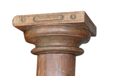 Biscottini Coppia di colonne in legno massello di teak