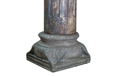 Biscottini Coppia di colonne in legno massello di teak