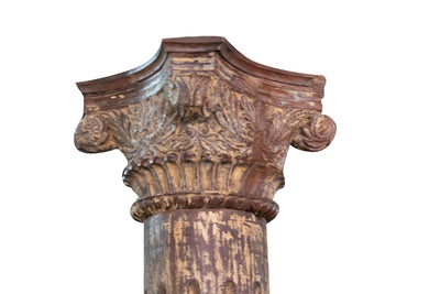 Biscottini Coppia di colonne in legno massello di teak