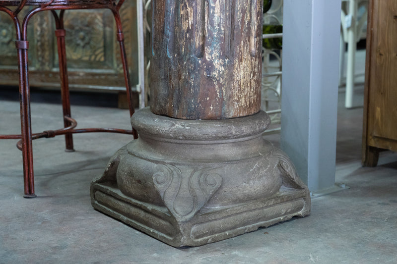 Biscottini Coppia di colonne in legno massello di teak