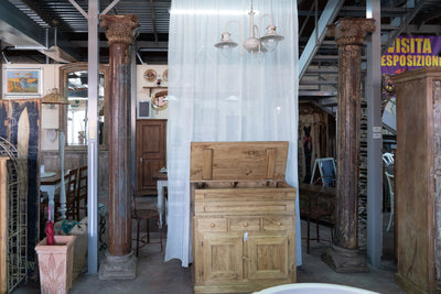 Biscottini Coppia di colonne in legno massello di teak