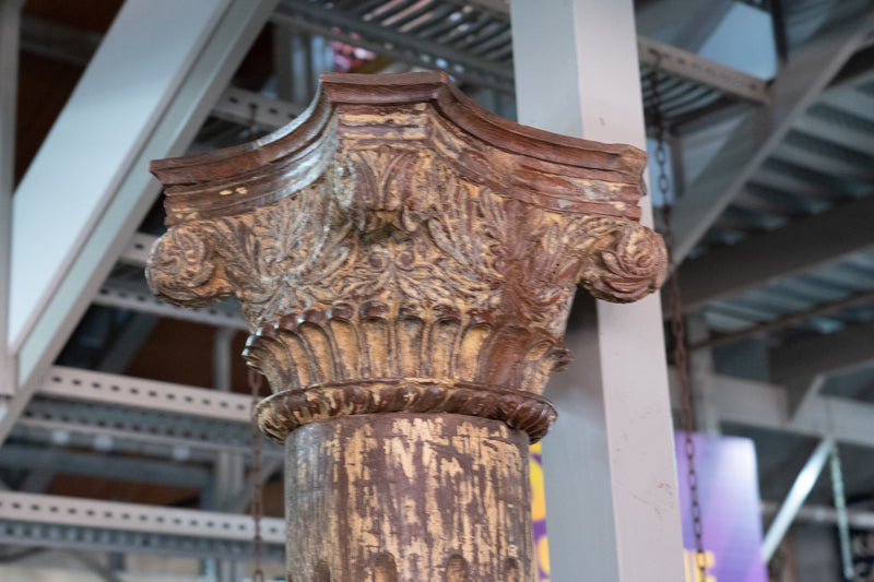 Biscottini Coppia di colonne in legno massello di teak