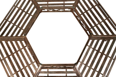 Biscottini Panchina ad albero in ferro battuto finitura ruggine anticata L153xPR153xH86 cm