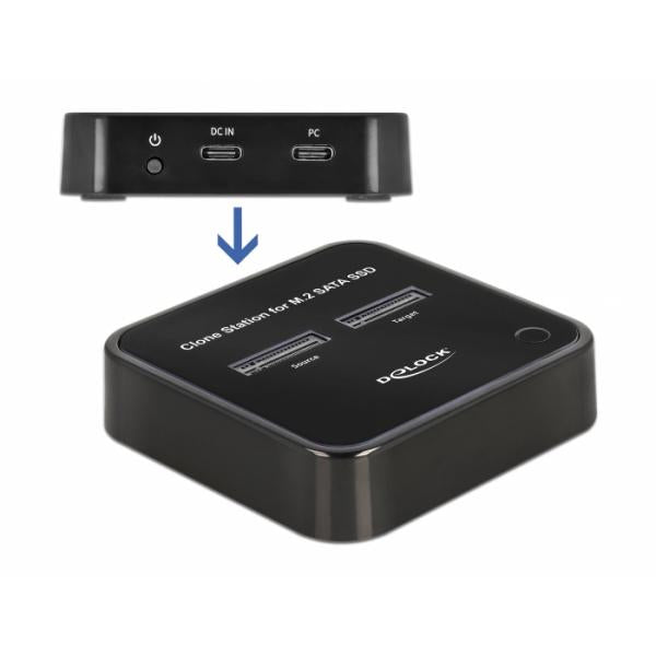 Slot per docking station SSD Delock: 2 - M.2 - Scheda M.2 - USB-C 3.2 (Gen 2)