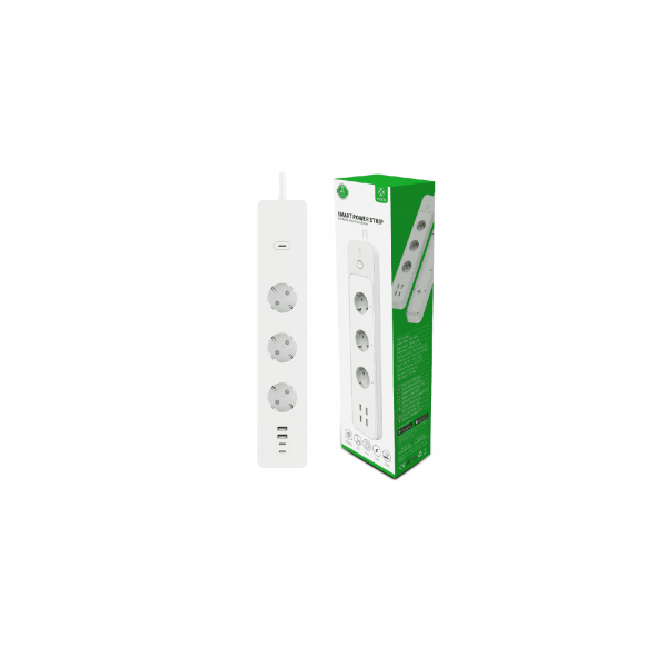 Multipresa Intelligente 3 Prese Schuko 4 USB Controllo Vocale, R6132