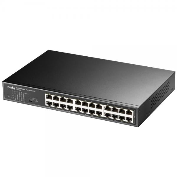 Cudy GS1024 switch di rete Gigabit Ethernet [10/100/1000] Nero (*CUDY GS1024 Switch 24xG E Metal Case)