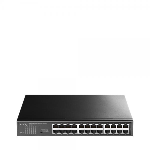 Cudy GS1024 switch di rete Gigabit Ethernet [10/100/1000] Nero (*CUDY GS1024 Switch 24xG E Metal Case)