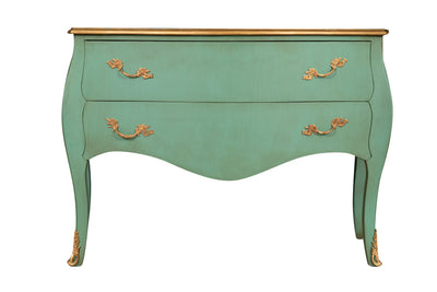 Biscottini Consolle in legno finitura verde acqua anticata Molto solida robusta Offerta