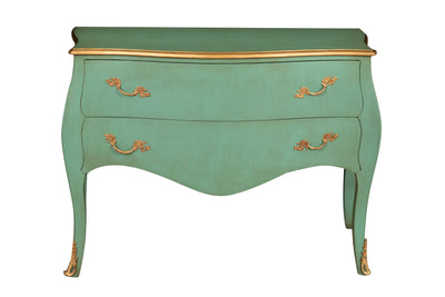 Biscottini Consolle in legno finitura verde acqua anticata Molto solida robusta Offerta