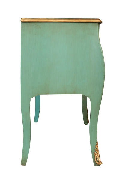 Biscottini Consolle in legno finitura verde acqua anticata Molto solida robusta Offerta