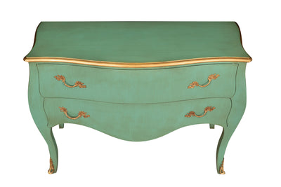 Biscottini Consolle in legno finitura verde acqua anticata Molto solida robusta Offerta