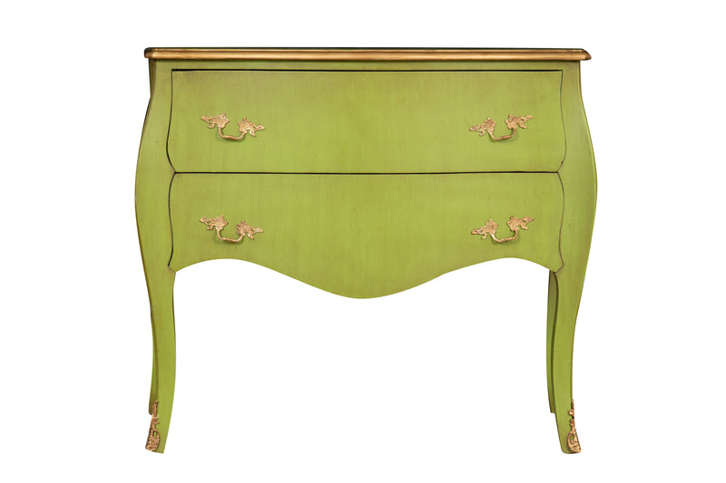 Biscottini Consolle in legno finitura verde smeraldo anticata Molto solida robusta